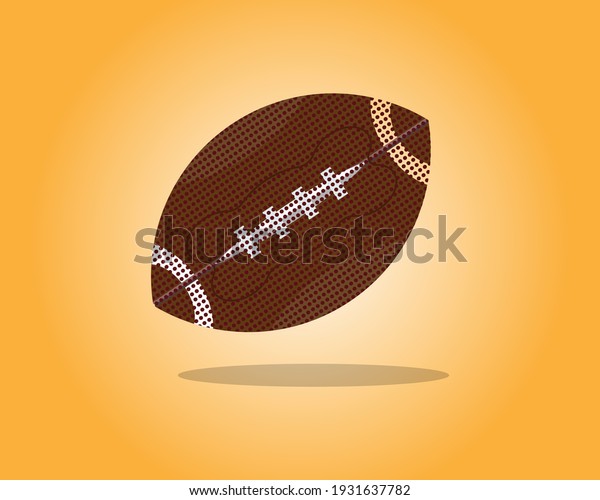American football icon.\
Athletic equipment, healthy lifestyle, fitness activity. Vector\
illustration.