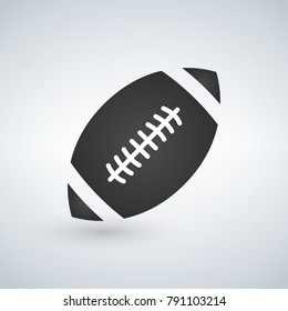 american football icon black isolated on white background