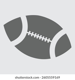 American football icon with bold design, helmet, ball, dynamic action.