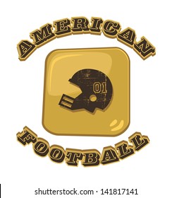 american football icon button art helmet