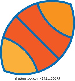American football icon of color style design vector template. vector illustration