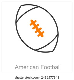 American Football and football icon concept