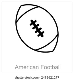 American Football and football icon concept