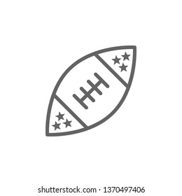 American football icon. Element of 4th of july icon. Thin line icon for website design and development, app development. Premium icon