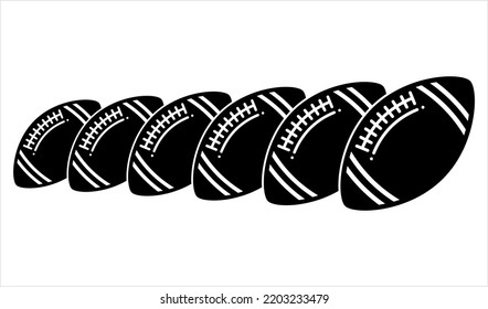 American Football Icon, Elliptical Shape Leather Football Icon Vector Art Illustration