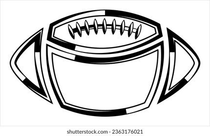 American Football Icon, Elliptical Shape Football Icon Vector Art Illustration