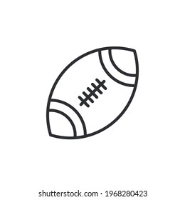 American football icon, flat design. American football icon. Trendy modern flat linear vector. sports ball symbol. Modern, simple flat vector illustration for web site or mobile app