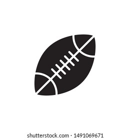 American Football icon. flat simple pictogram. Rugby ball vector illustration