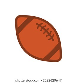 Icono de fútbol americano en estilo plano. Ilustración vectorial de pelota de rugby sobre fondo aislado. Concepto del negocio de la muestra del equipo de deportes.