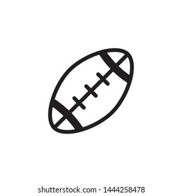 American Football Icon Flat Vector Illustration 