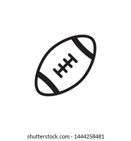 American Football Icon Flat Vector Illustration 
