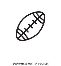 American Football Icon Flat Vector Illustration 