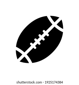 american football icon of glyph style design vector template