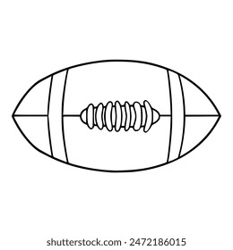 american football icon illustration hand drawn outline isolated vector