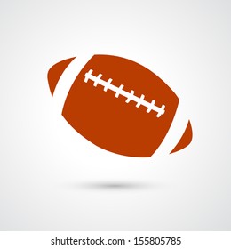 American Football Icon Isolated On White Background 