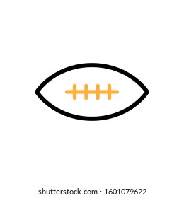 American football icon. Line and two colour design template