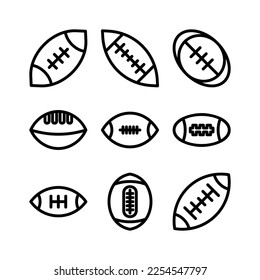 american football icon or logo isolated sign symbol vector illustration - high quality black style vector icons