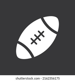 American football icon on grey background