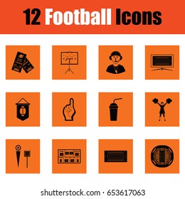 American football icon. Orange design. Vector illustration.