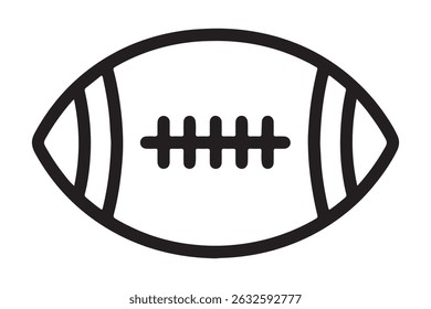 American football icon outline vector image on white background