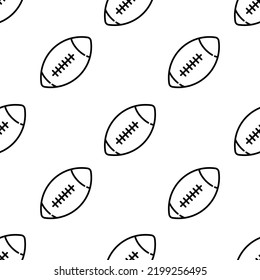 american football icon pattern. Seamless american football pattern on white background.