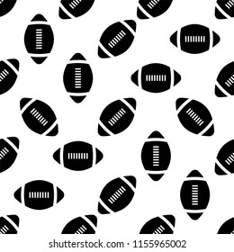 American Football Icon Seamless Pattern, Soccer Ball Seamless Pattern Vector Art Illustration