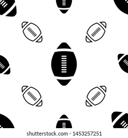 American Football Icon Seamless Pattern, Soccer Ball Seamless Pattern Vector Art Illustration