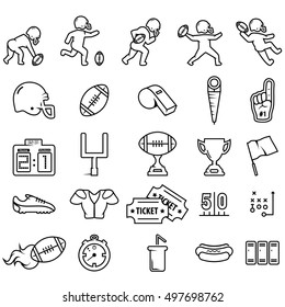 American football icon set