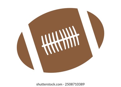 Conjunto de iconos de fútbol americano. Iconos de pelota de rugby. Vector de balón de fútbol americano ilustración de stock. Diseño plano blanco y negro simple. Bolas sesgadas.