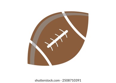 Conjunto de iconos de fútbol americano. Iconos de pelota de rugby. Vector de balón de fútbol americano ilustración de stock. Diseño plano blanco y negro simple. Bolas sesgadas.