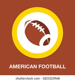 american football icon - simple, vector, icon for website design, mobile app, ui. Vector Illustration