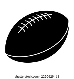 Icono de fútbol americano, sólido diseño de rugby