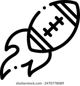 american football icon. Thin Linear Style Design Isolated On White Background