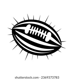 American Football icon. vector black Football icons on white background