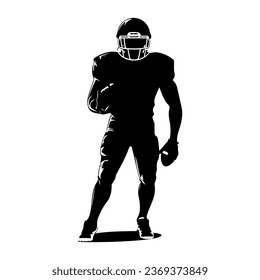 American Football icon. vector black Football icons on white background