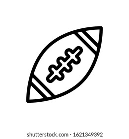 American football icon, vector icon designed in line style, editable stroke icon on white background, can be used for web and various needs of your project