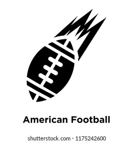 American Football icon vector isolated on white background, logo concept of American Football sign on transparent background, filled black symbol