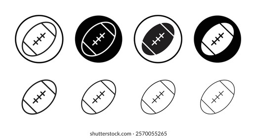 American football icon Vector set outline