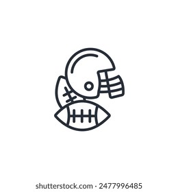 american football icon. vector.Editable stroke.linear style sign for use web design,logo.Symbol illustration.