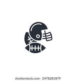 american football icon. vector.Editable stroke.linear style sign for use web design,logo.Symbol illustration.