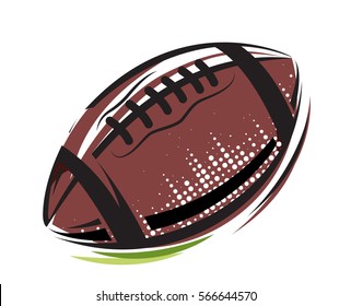 American Football icons ball isolated on a white background. Vector Illustration design. Rugby sport. 