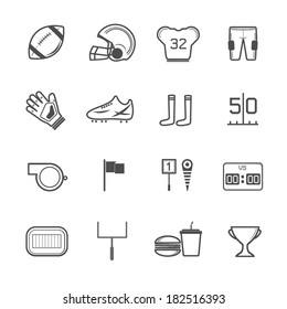 American Football Icons Vector