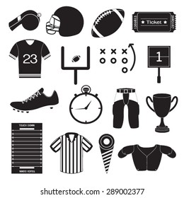 American Football Icons Vector Set