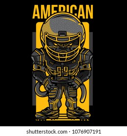 American Football Illustration