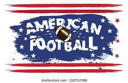 American football illustration with crash phrase. Sport illustration