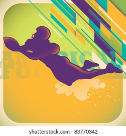 American football illustration. Vector illustration.