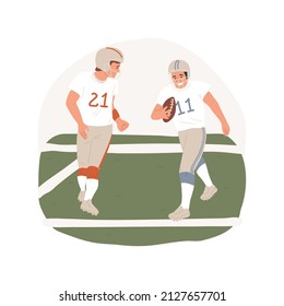 American Football Isolated Cartoon Vector Illustration Education, Teaching High School Curriculum, House League Recreational Practice, Sport Class, Competitive Team Training Vector Cartoon.