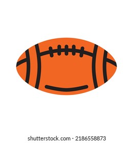 american football isolated on white background