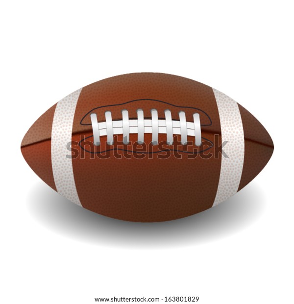 American Football Isolated Vector Stock Vector (Royalty Free) 163801829