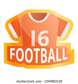 American football jersey logo. Cartoon of american football jersey vector logo for web design isolated on white background